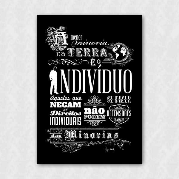 Placa Decorativa - Ayn Rand - Minorias