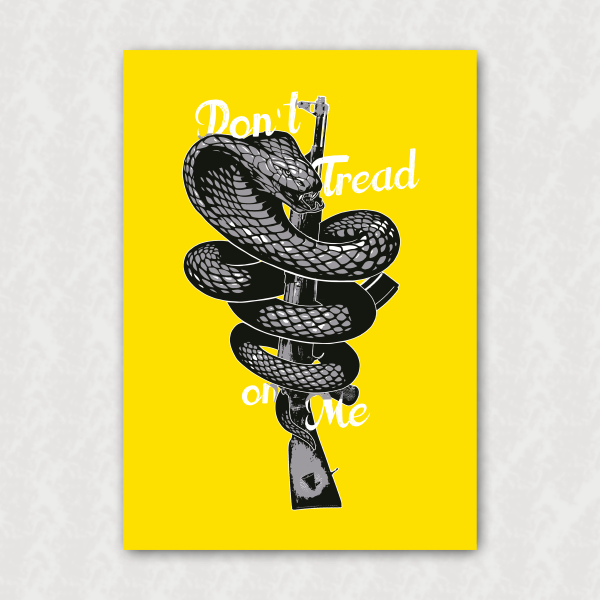 Placa Decorativa - Don't Tread On Me - Fuzil