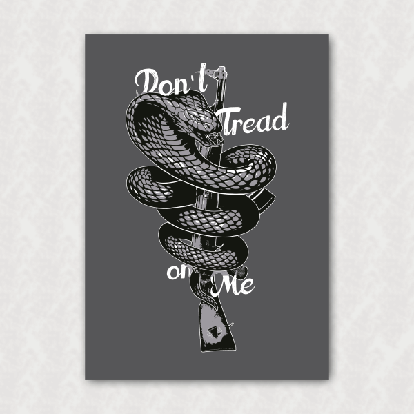 Placa Decorativa - Don't Tread On Me - Fuzil
