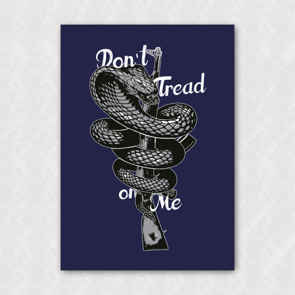 Placa Decorativa - Don't Tread On Me - Fuzil