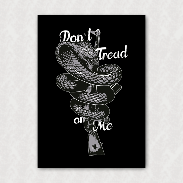 Placa Decorativa - Don't Tread On Me - Fuzil