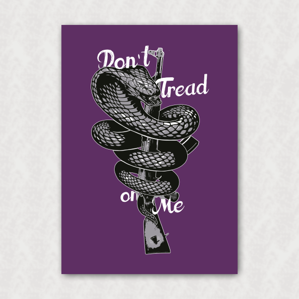 Placa Decorativa - Don't Tread On Me - Fuzil