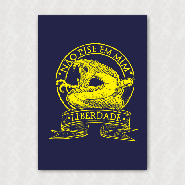 Placa Decorativa - Não pise em mim - Liberdade