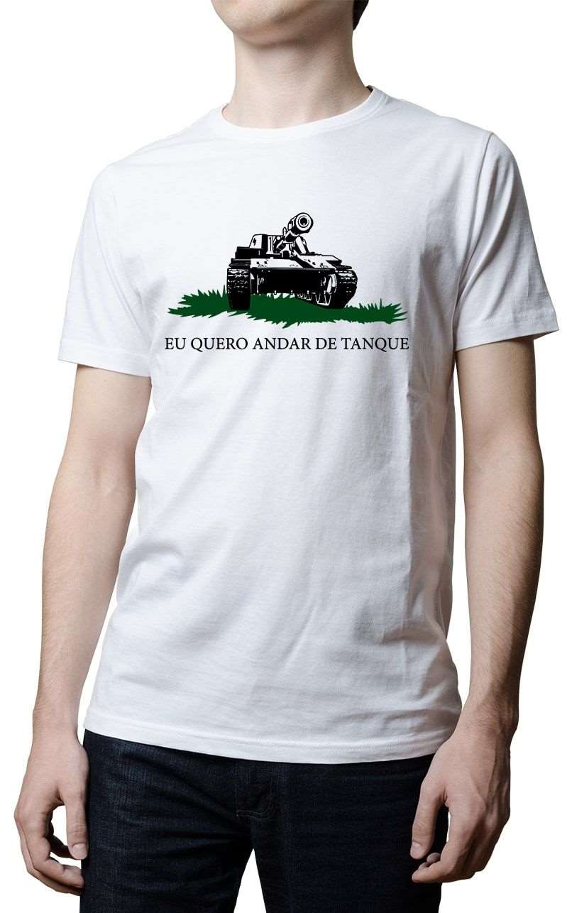 Camiseta - Gadsden - Eu Quero Andar de Tanque