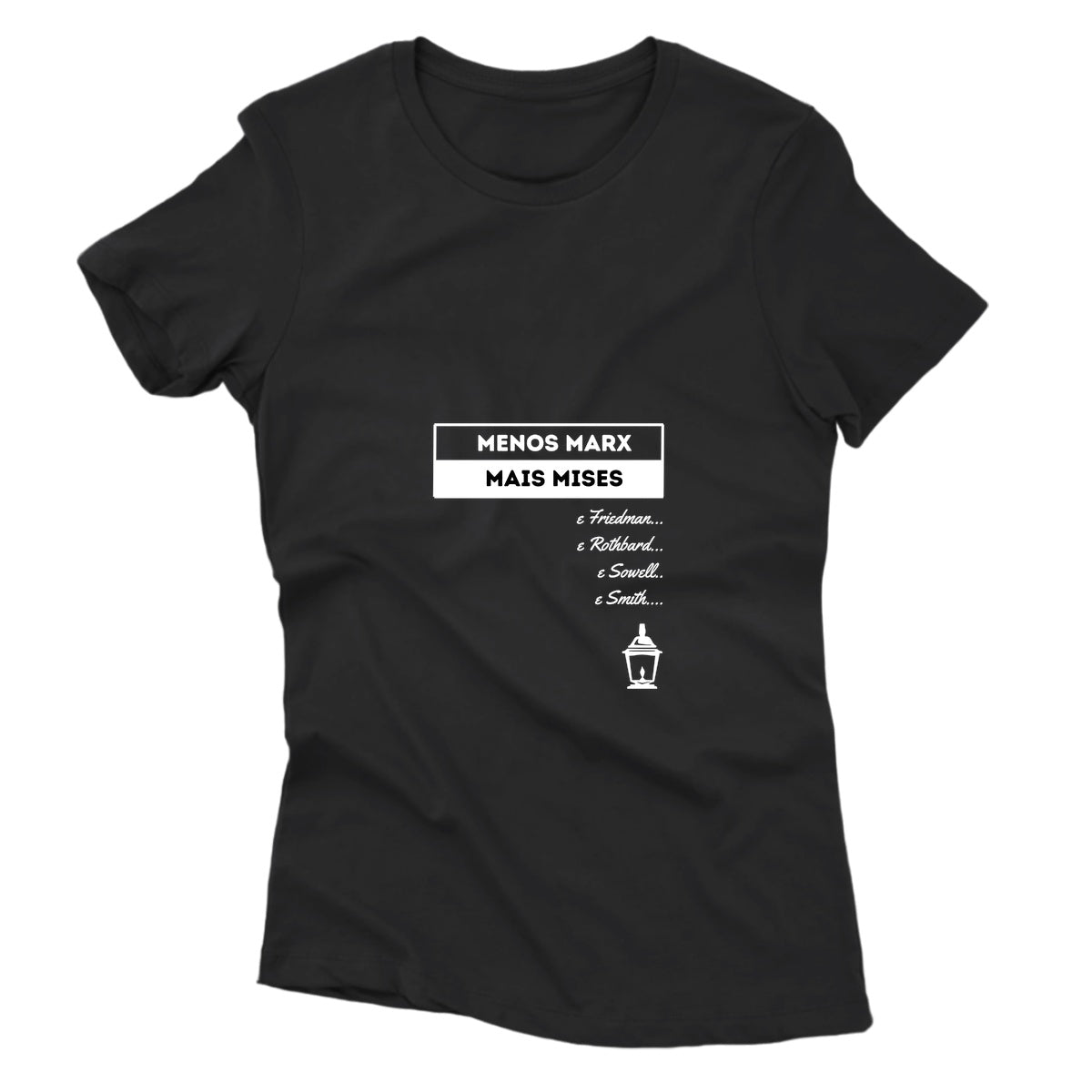 Camiseta - Menos Marx Mais Mises e Mais - Juventude Livre