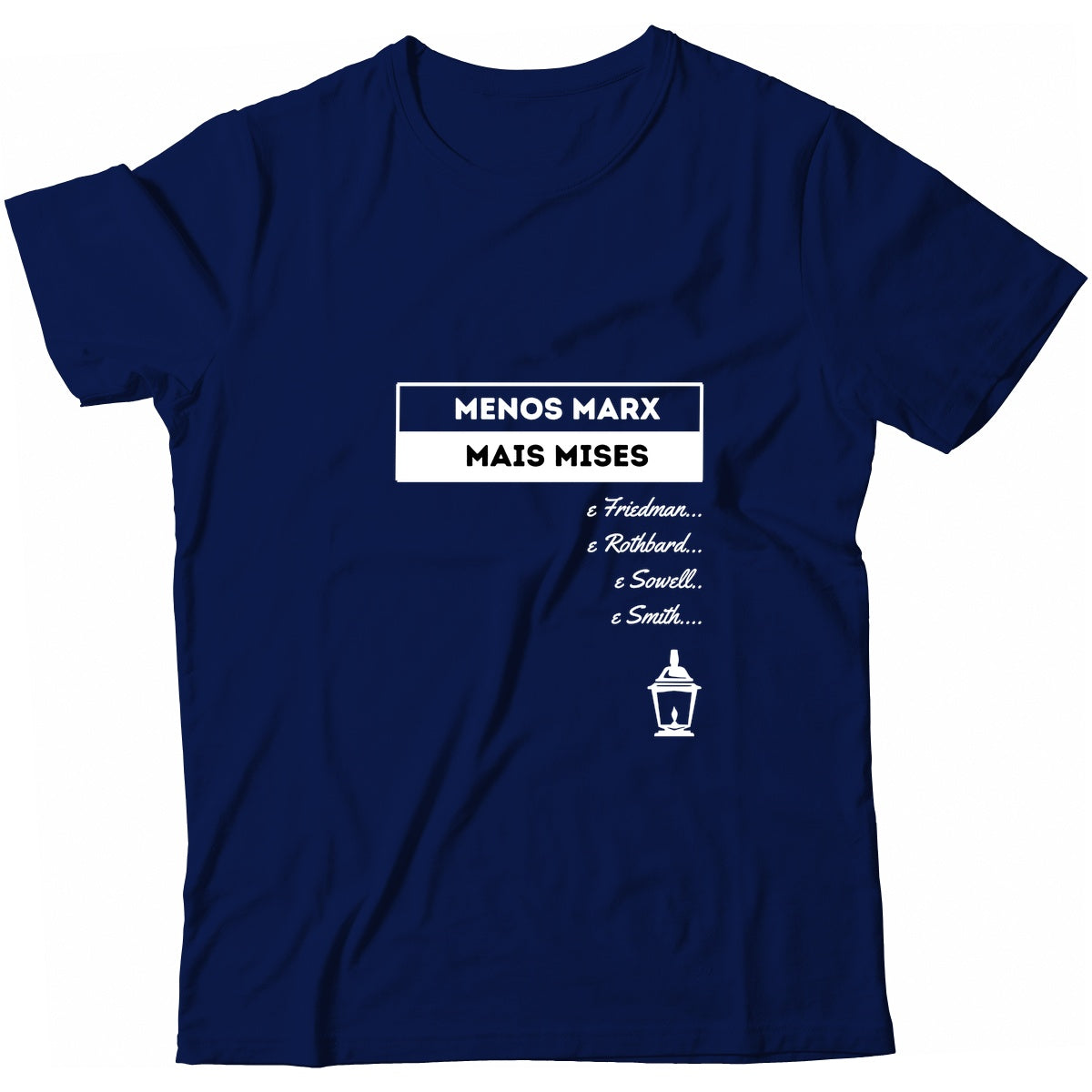Camiseta - Menos Marx Mais Mises e Mais - Juventude Livre