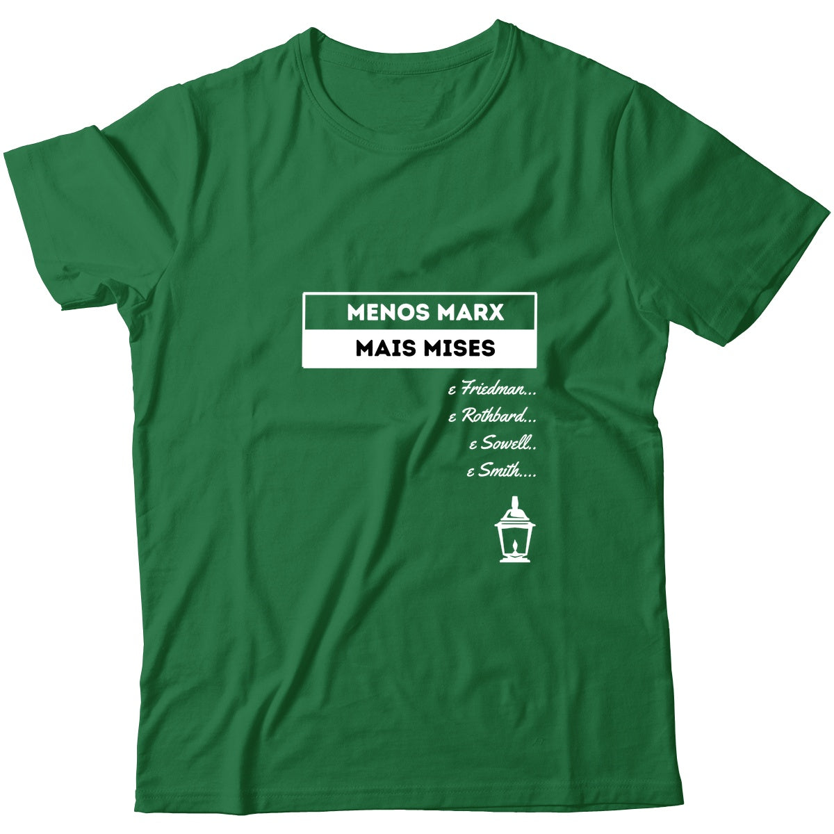 Camiseta - Menos Marx Mais Mises e Mais - Juventude Livre