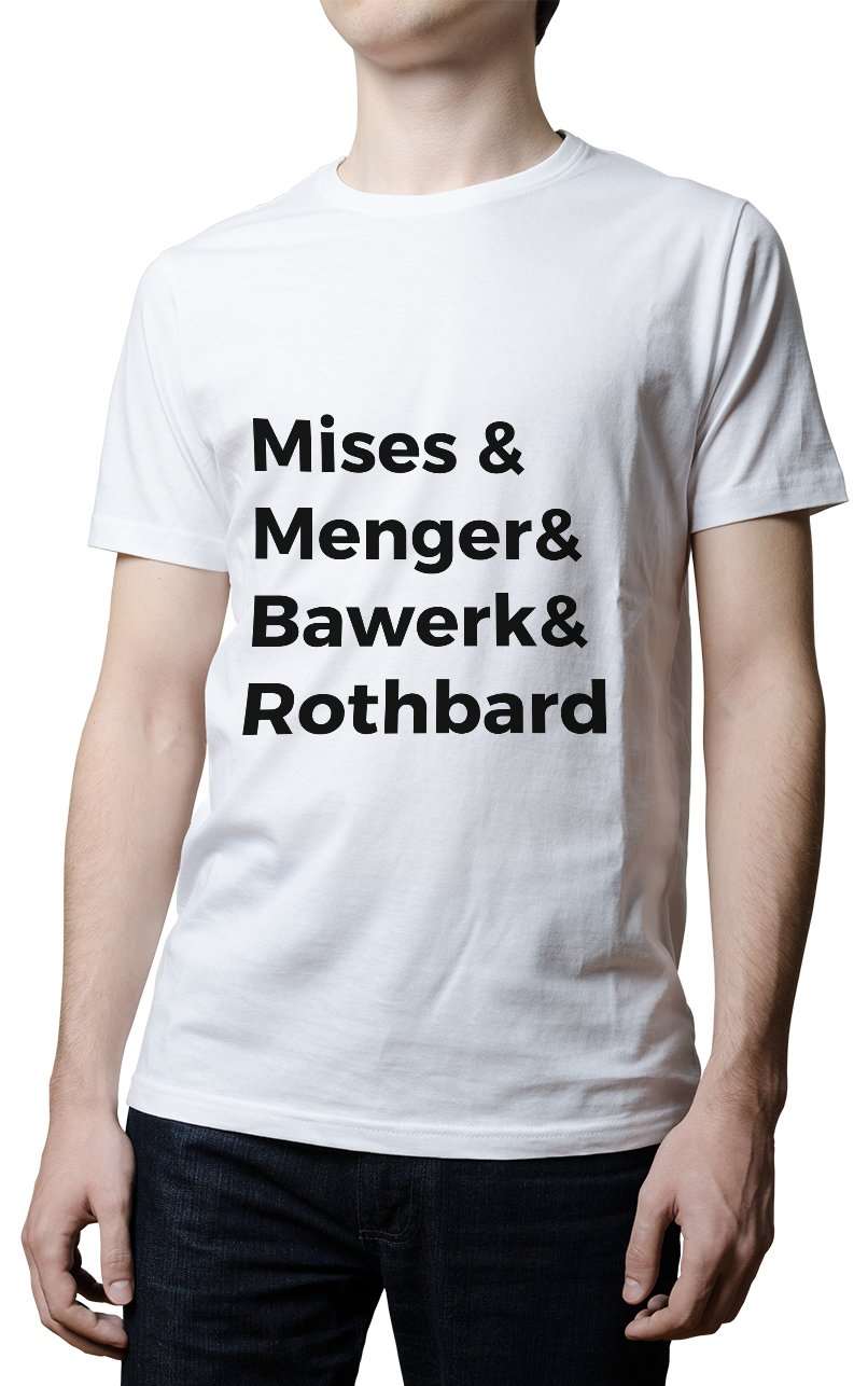 Camiseta - Grandes Mentes da Escola Austríaca