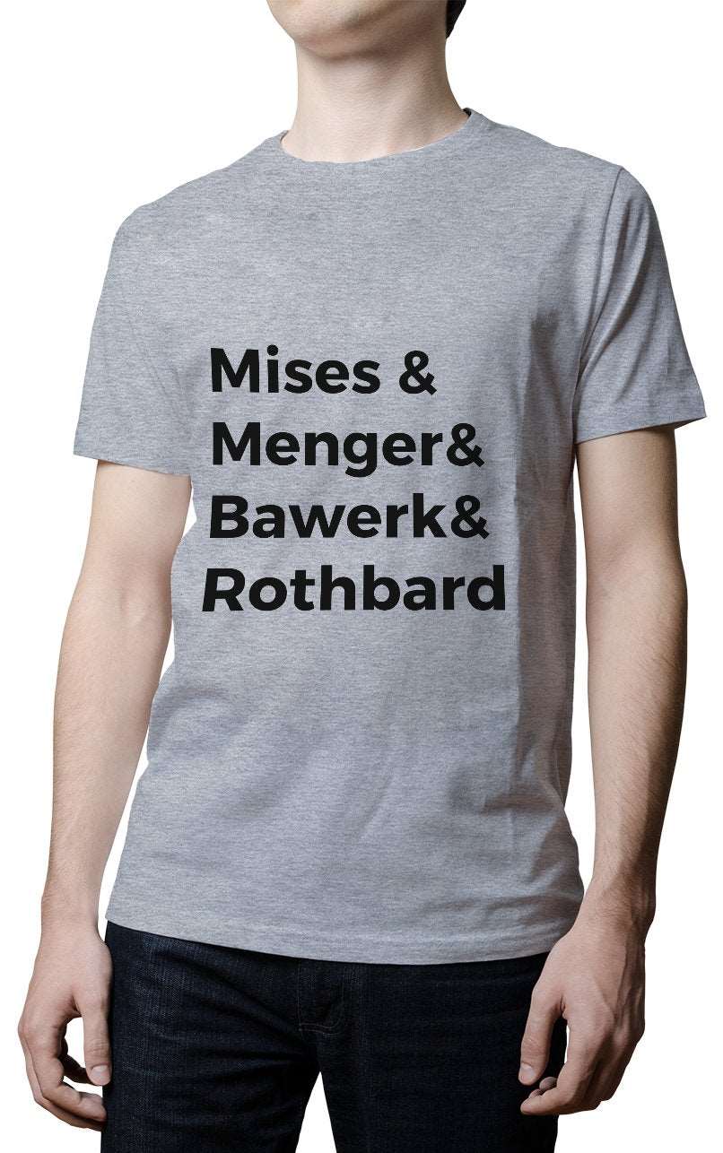 Camiseta - Grandes Mentes da Escola Austríaca