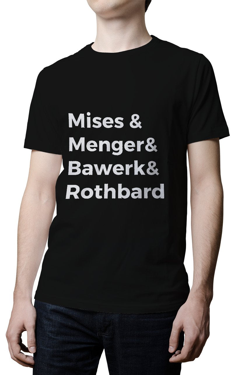 Camiseta - Grandes Mentes da Escola Austríaca