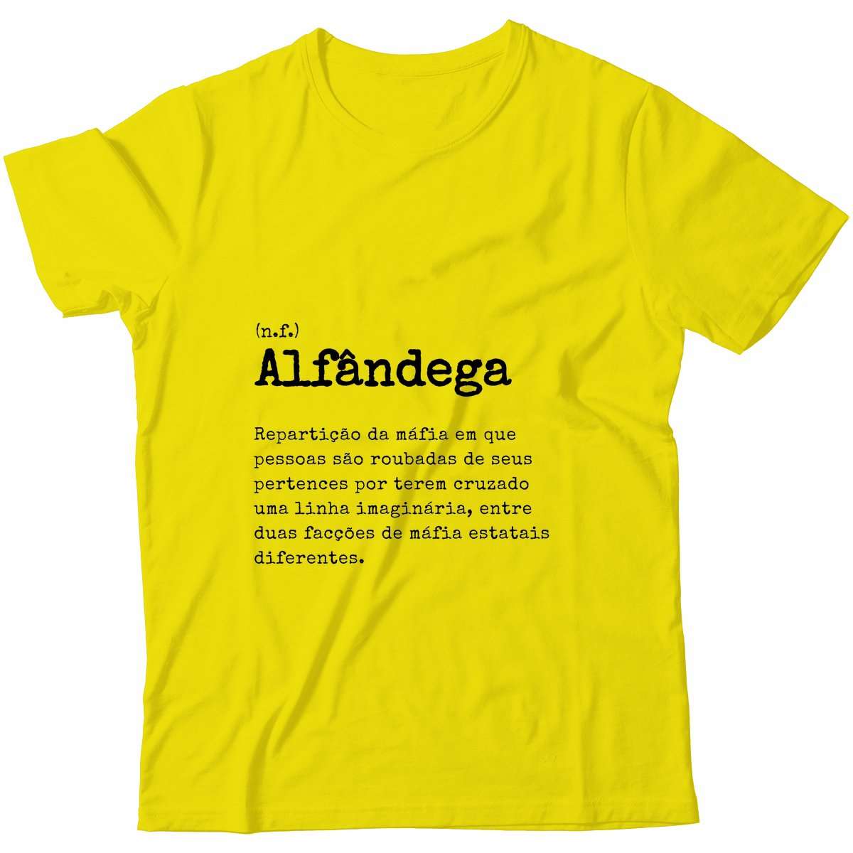 Camiseta - Definição Alfândega
