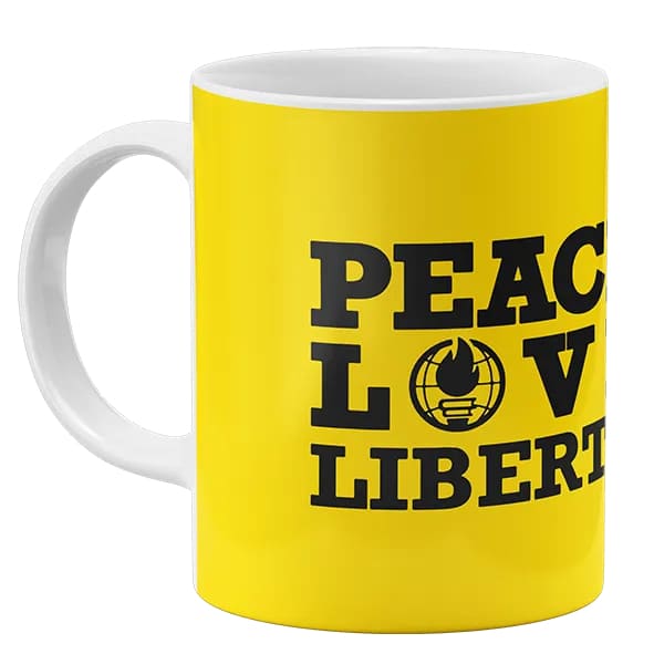 Caneca Peace, Love, Liberty