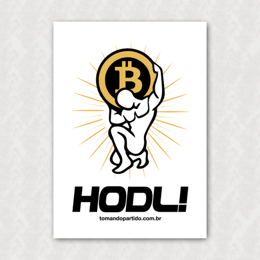Placa Decorativa - Atlas Bitcoin HODL