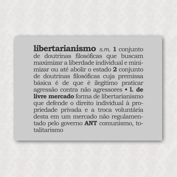 Placa Decorativa - Libertarianismo Definição