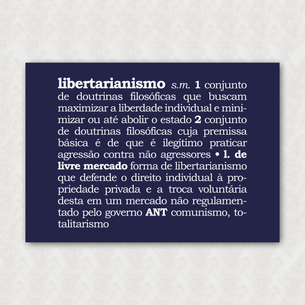 Placa Decorativa - Libertarianismo Definição