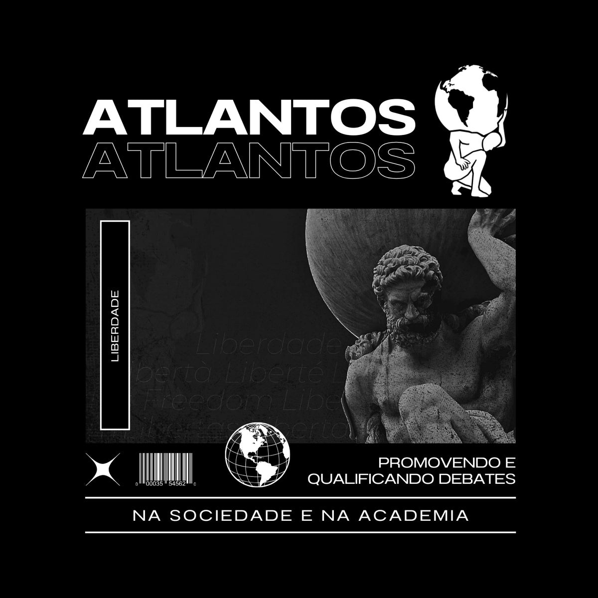 Camiseta - Na Sociedade e na Academia - Instituto Atlantos