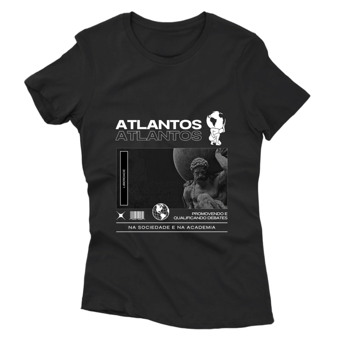 Camiseta - Na Sociedade e na Academia - Instituto Atlantos