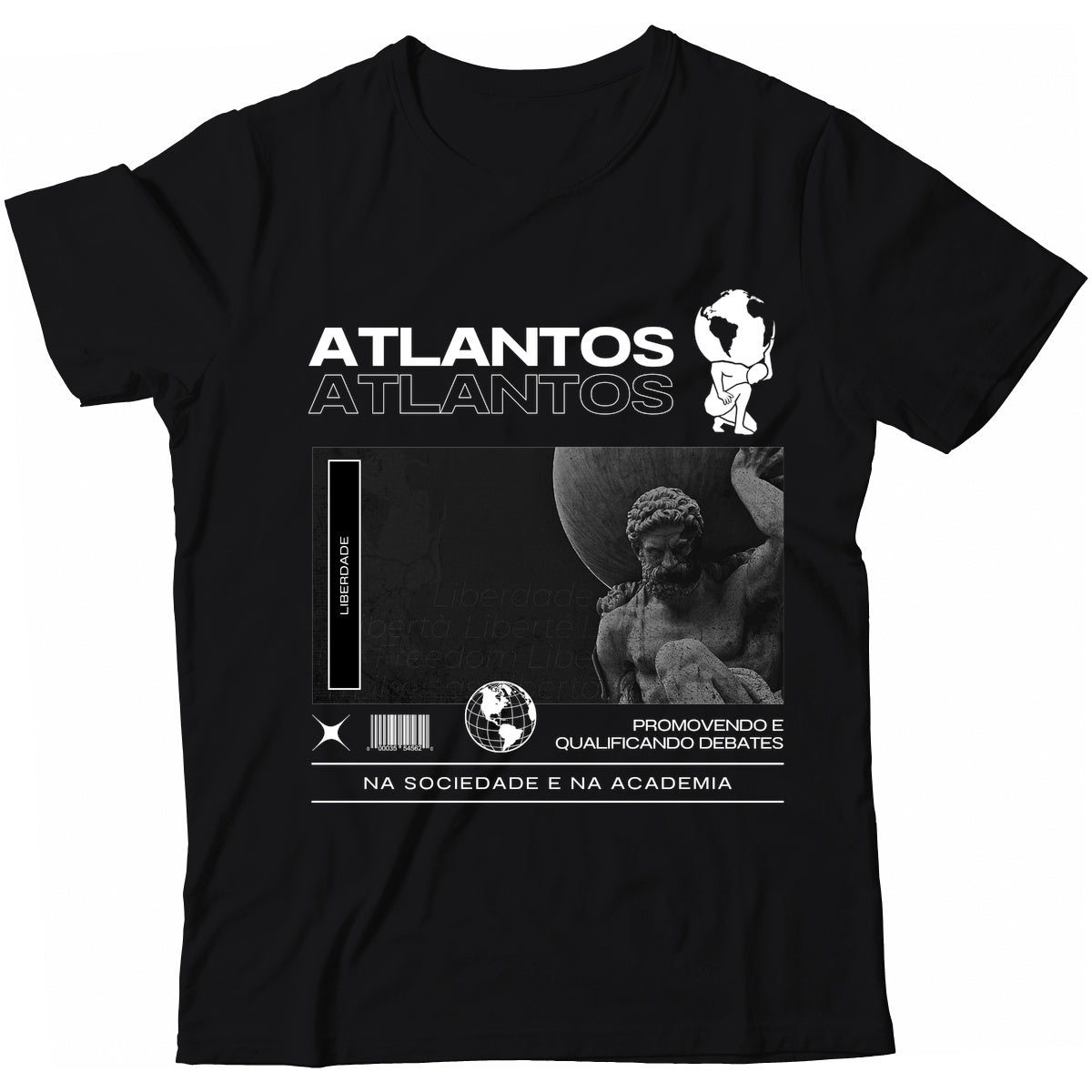 Camiseta - Na Sociedade e na Academia - Instituto Atlantos