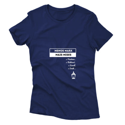 Camiseta - Menos Marx Mais Mises e Mais - Juventude Livre