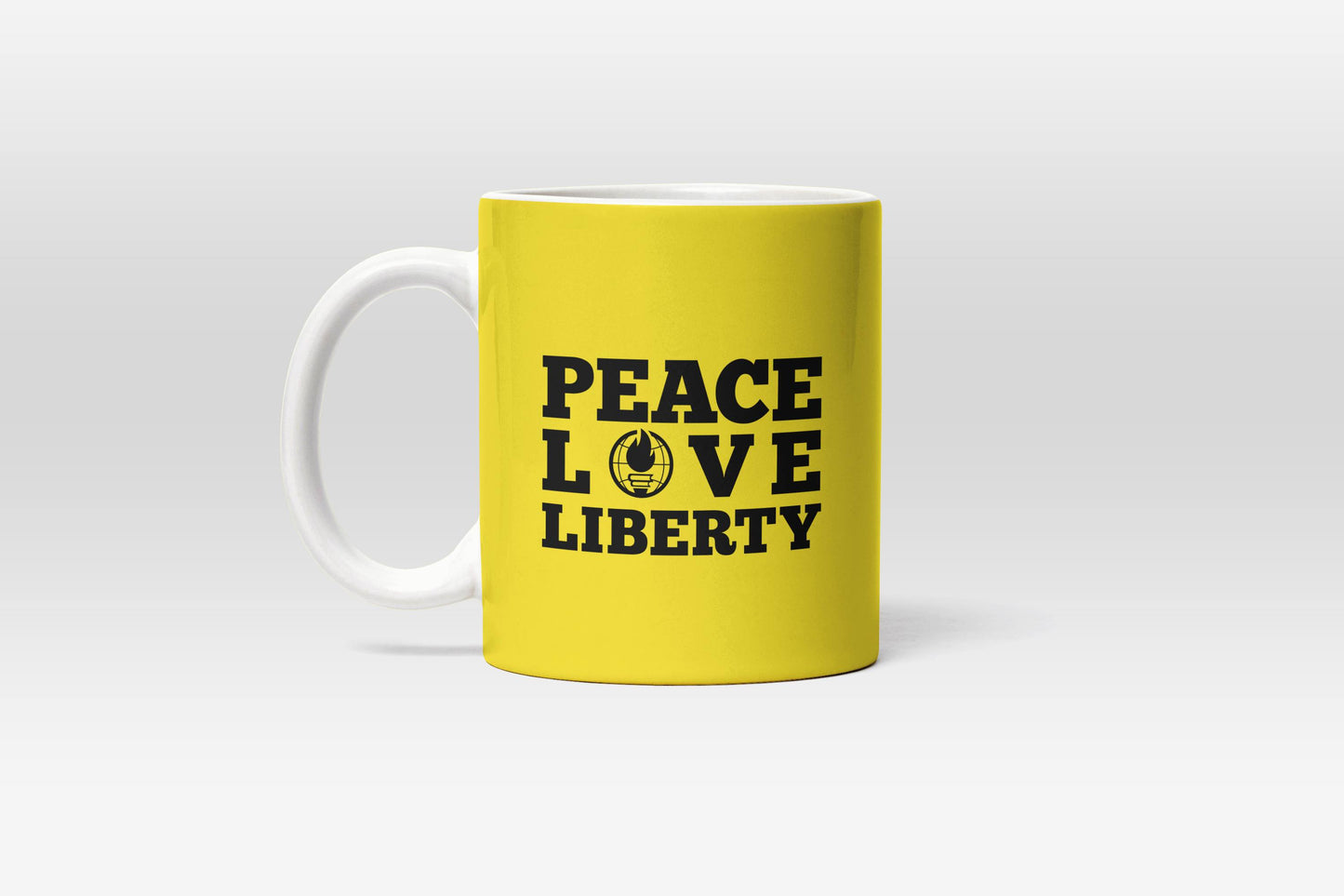 Caneca Peace, Love, Liberty