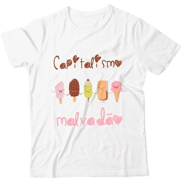 Camiseta - Capitalismo Malvadão - Sorvetes