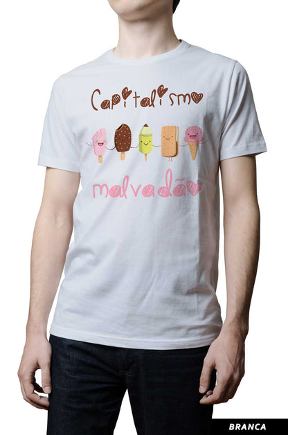 Camiseta - Capitalismo Malvadão - Sorvetes