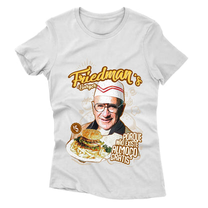 Camiseta - Friedman's Burger - Não Existe Almoço Grátis